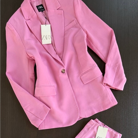 Zara Jackets & Blazers - Zara Vibrant Pink Jacket With Pants
